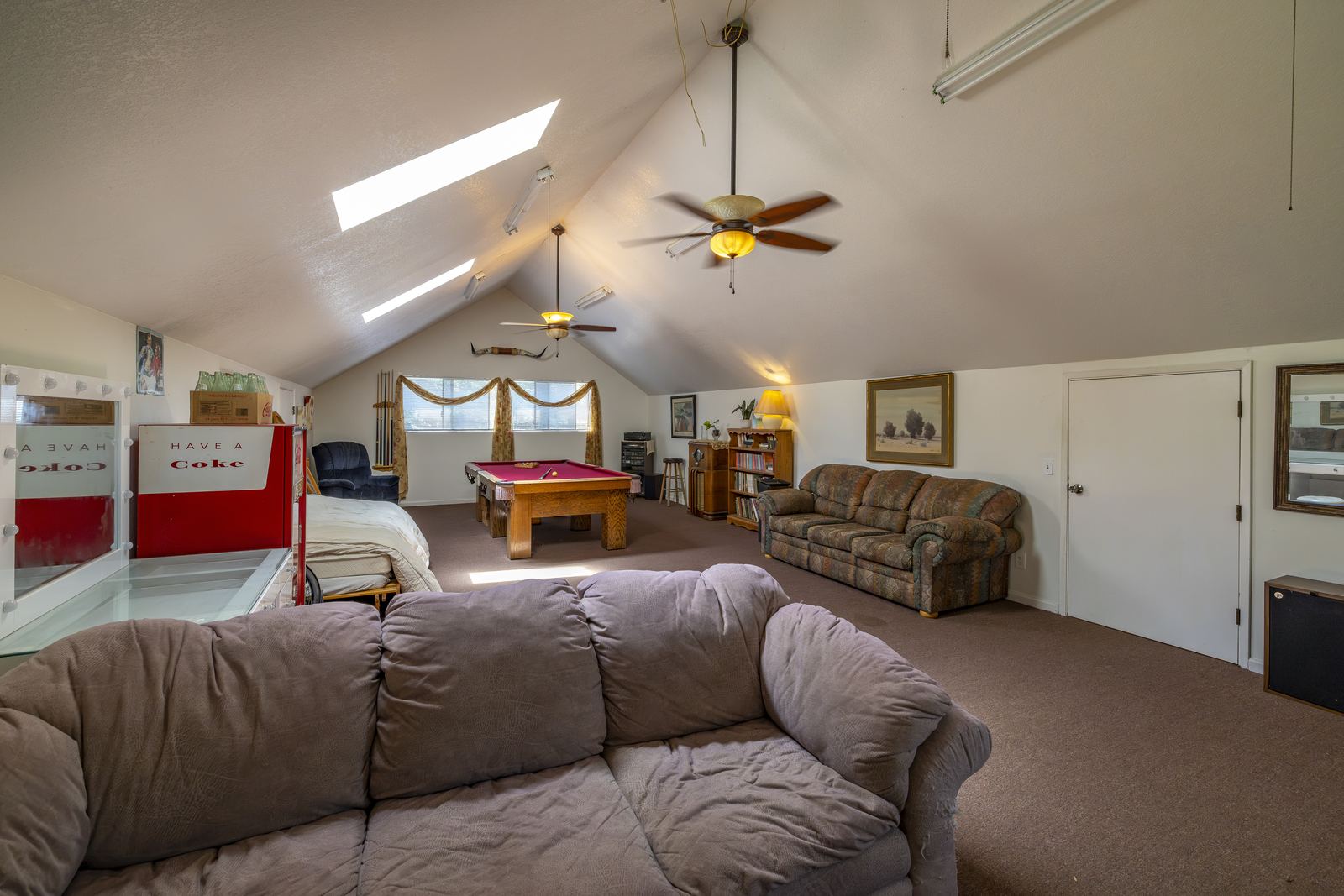 Upstairs game room
