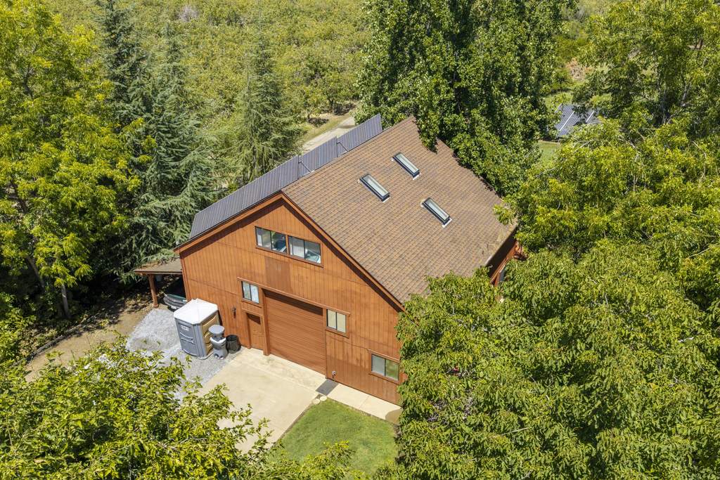 Aerial view of the barn