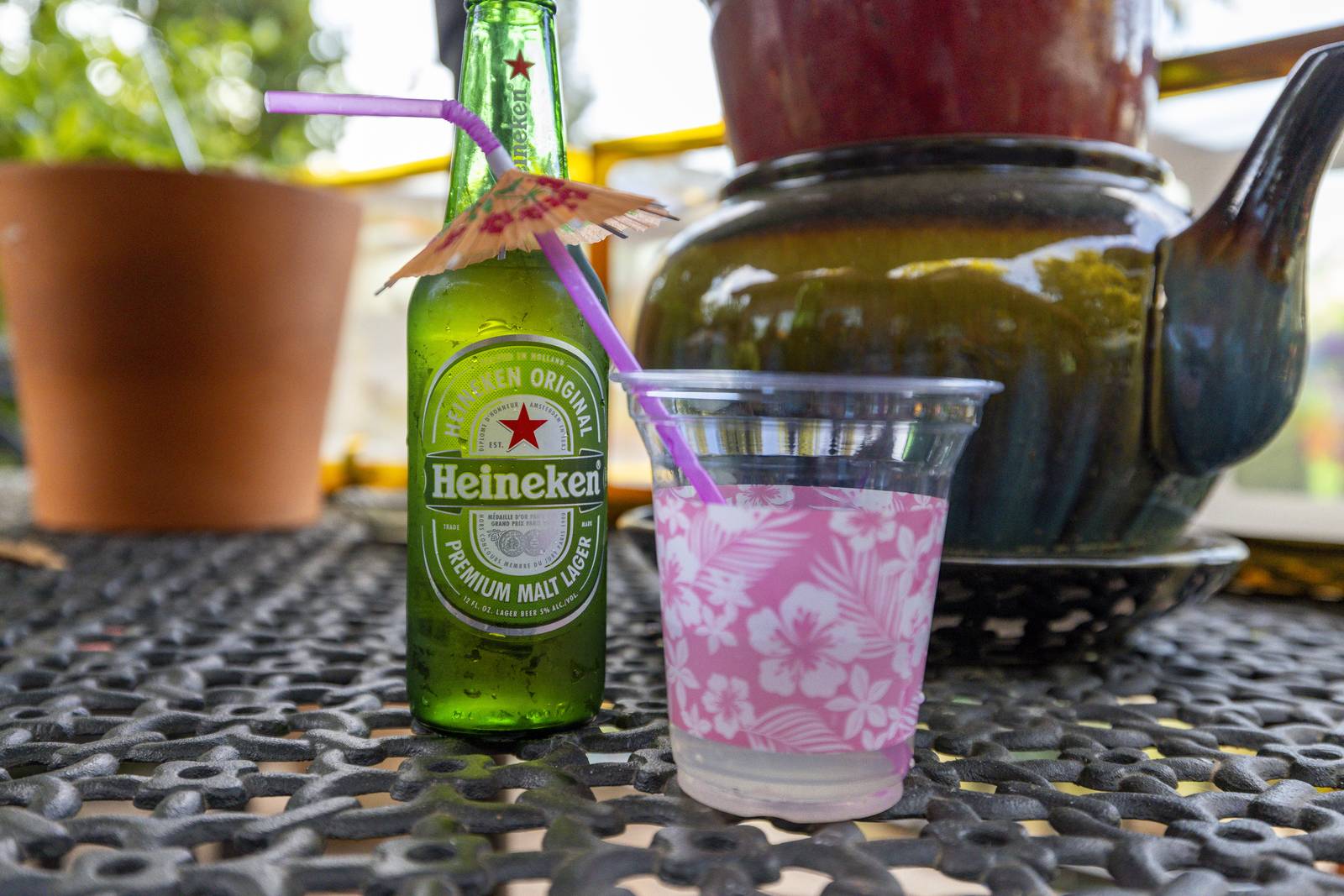 Poolside drinks
