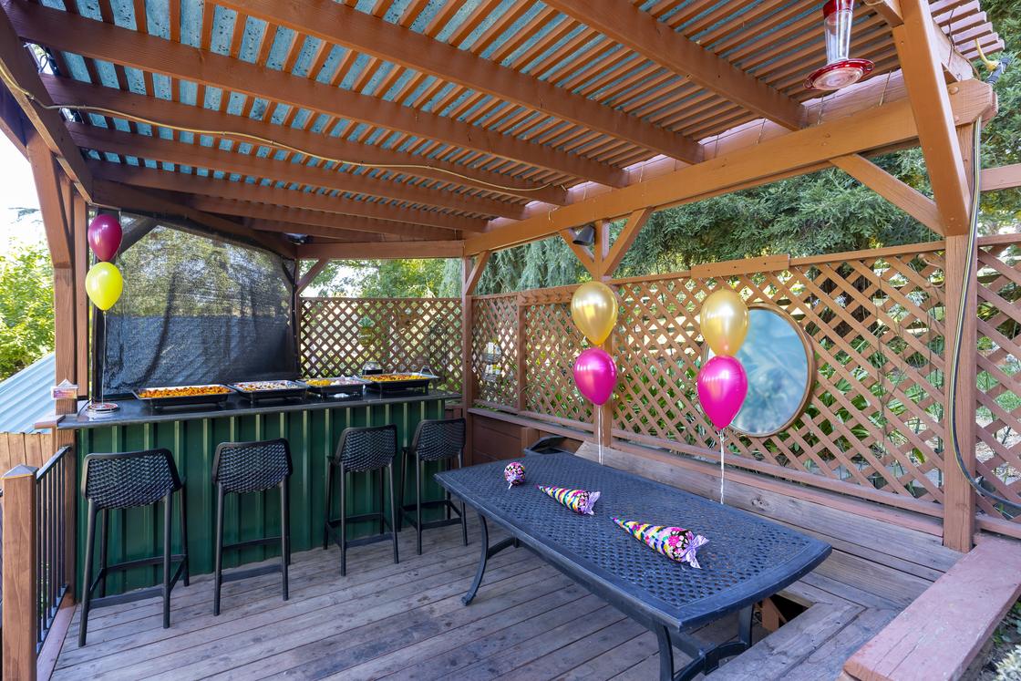 Covered bar and patio